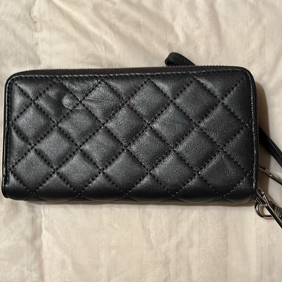 DKNY charcoal grey leather shoulder bag & wallet - Picture 7 of 10